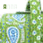 A green and blue patterned icon with repeated 'anna' text above a central circular emblem containing the letter 'S', featuring small white flowers on a green background.