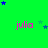 Green background with repeated pink 'julia' text and scattered blue stars in various positions.