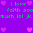 Purple background with green text reading "i love faith sooo much lol jk" and pink heart icons arranged in a pattern