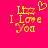 Pixelated yellow text and heart on bright pink background with two variations showing different states.
