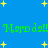 Blue background with yellow stars and green text reading 'Marsdall Marsdall' in two mirrored