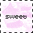 Two side-by-side animated frames of a pixelated buddy icon with pink cloud-like shapes and black text on white backgrounds, bordered by black dashed lines.