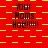 Red and yellow checkered background with repeated text 'Your Moms Hot!!!!!!' in black pixelated font across multiple positions