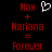 Red pixelated text on black background forms a mathematical equation with 'Nah' plus 'Mariana' equals 'Forever', accompanied by a white heart symbol.