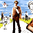 Animated contact sheet showing two frames of a pixelated cartoon scene with characters on a beach and text "Heck Yes I Did!" in bold black font.