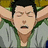 Pixelated anime-style character with closed eyes and mouth open in distress, arms raised behind head against green and yellow background, red text overlays reading 'Do not speak', 'shikamaru is sleeping' on white.
