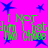 Bright pink background with blue star shapes and green text reading "I NOT John I Get John Chops" repeated in a pattern