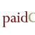 Pixelated text 'paid' in dark red serif font on white background with partial green 'c' visible on right edge.