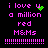 Pixelated text in pink and green on black background with animated green pixel bursts near 'u' in 'i love u'.
