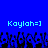 Blue background with two identical light blue text strings "Koyloh=]" and a of black pixelated shapes below