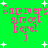 Green background with pink text reading "Sammer's almost here!" and white star shapes, showing animation changes in star positions across frames.