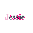 six 'Jessie' text icons with varying pink and gray pixelation effects across different positions