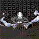 Animated icon shows a figure with glowing white head and hands performing a martial arts pose, emitting light trails and energy effects against dark background.