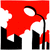 A pixelated red and white animated contact sheet showing a streetlamp icon on the left and "Streetlight Manifesto" text on the right, with black building silhouettes beneath the lamp.