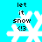 Pixelated snowflake icon with text 'let it snow <3' on cyan background, showing animation frames where the snowflake's arms shift position.