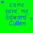 Green background with blue text reading 'come save me Edward Cullen' and small stars, each frame showing different star positions.