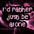Pixelated text in pink and white on a black background with swirling purple patterns, displaying two phrases.