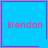 Four blue squares with pink borders display the name 'Brendan' in pixelated text, each containing a distinct small symbol at bottom-right corner.