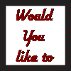Four white square on a black background with red dots, each containing red cursive text: 'Would You like to', 'Be my Vote Buddy?', 'Please Come visit me', and 'and see Chaos Central'
