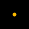 Five small colored circles transition into larger, textured, multicolored circular shapes on a black background.