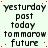 A static image displays a of text words in black pixelated font on light green background with scattered red dots