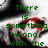 Green pixelated text overlays a blurred image of a person with red-stained hands, with the right showing a partial text continuation