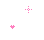 Pink pixelated shapes on white background: two heart icons, one cross-shaped icon with four dots, and a small plus sign.
