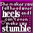 Pixelated text on purple background with repeated phrases and small pink hearts, static image.