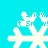 Pixelated white snowflakes on cyan background with blue text elements; four distinct variations arranged in a
