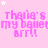 Pink background with repeated text 'Thalia's my ballet BFF!!' in purple, white stars scattered across, and a gray rectangle in the bottom right corner.