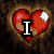Six distinct buddy icons arranged in a , each featuring heart symbols and text elements like 'I', 'Love', and 'Trent' in various styles and colors