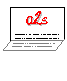 A computer screen displays red cursive text 'ols' above a keyboard, transitioning to an envelope icon with multiple states including closed, open, and mail slot variations.