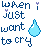 Pixelated blue text and water droplet icons on white background, with animated pink dots appearing near 'you' and 'smile' words.