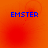 Blue text 'EMSTER' on orange-red gradient background with pixelated circular patterns shifting across four views.