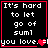 Four identical black square with red borders display white pixelated text reading "It's hard to let go of suml you love." and a red heart symbol