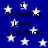 Blue background with white stars and repeated text "I Freaking Love JahQuan" in black pixelated font.