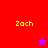Four display 'Zach' text with star icons; red and purple backgrounds alternate with pink , stars change from purple to red