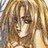 A 48x48 pixel buddy icon featuring a blonde anime-style character on the left and text elements on the right, displayed as part of an animated contact sheet with two visible frames.