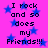A static image with a bright pink background and blue stars, displaying repeated text in black pixelated font.