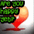 Animated sequence of a red heart with blood-like drips, displaying changing text in different colors across frames.