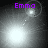 Four grayscale display a bright light source with a smaller circular glow, each showing a different position of the smaller glow relative to the main light