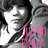 Two grayscale images of a person with dark hair and pink text reading "Justin Bieber" overlaid on each, next to a pixelated heart shape against a blue background.