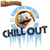 Pixelated static icon featuring a cartoon character with orange hair and blue background elements, with the text "chill out" below.