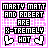 A 5x5 contact sheet of animated frames showing a pixel art icon with pink background, black text, and white arrows changing color between black and purple across frames.