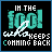 Pixelated text reads "IN THE FOOL who KEEPS COMING BACK" on black background with cyan and white lettering, animated with changing letter colors.