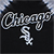 Pixelated static icon featuring stylized silver text and a white baseball bat on black background with gray gradient edges.