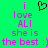 Green background with pink text reading 'i love ALI she is the best :)' and a black pixelated heart symbol above the text.