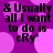 Purple background with pink circular shapes and black text reading "& Usually all I want to do is cRy" in four identical