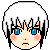 Pixel art character with white hair and blue eyes in a , showing varied facial expressions including neutral, smiling, surprised, and closed eyes
