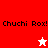 A split-screen icon with red and white sections displaying 'Chuchi Rox!' text and pixelated star symbols in contrasting colors.